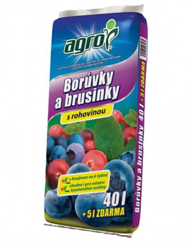 AGRO Substrát pro borůvky a brusinky 40l + 5l zdarma