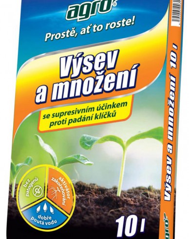 Agro substrát pro výsev a množení s tlumivým účinkem 10l