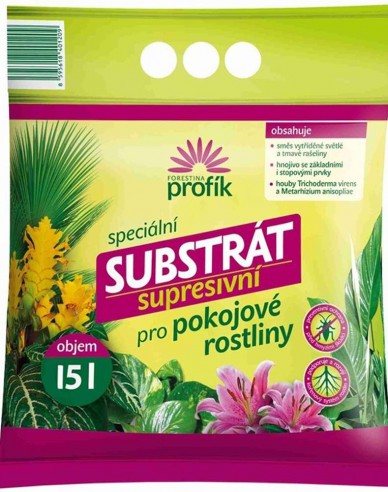 Profík Supresivní substrát pro pokojové rostliny 15l