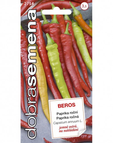 Dobrá semena Paprika beraní roh štiplavý ´Beros´