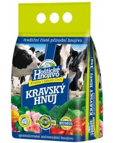 Hostický kravský hnůj 3 kg