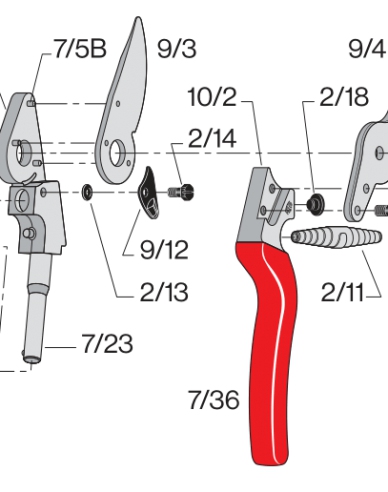 FELCO 10 Levoruké zahradnícke nůžky