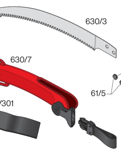 FELCO 630 Pilka se zahnutým plátem 33 cm