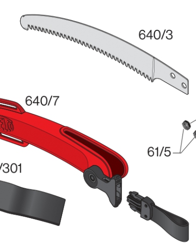 FELCO 640 Pilka se zahnutým plátem 27 cm