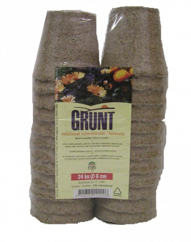 Grunt - Rašelinové zakořeňovače 24ks průměr 6cm