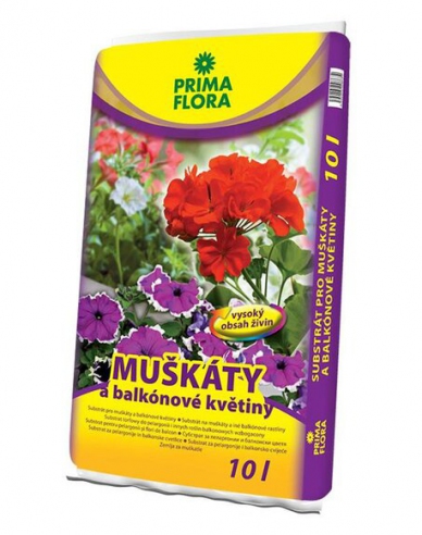 PRIMAFLORA Substrát pro muškáty a balkónové květiny 10l