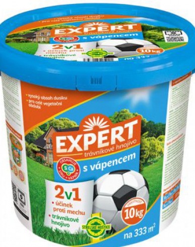 Expert 2v1 Trávníkové hnojivo s vápencem 10kg